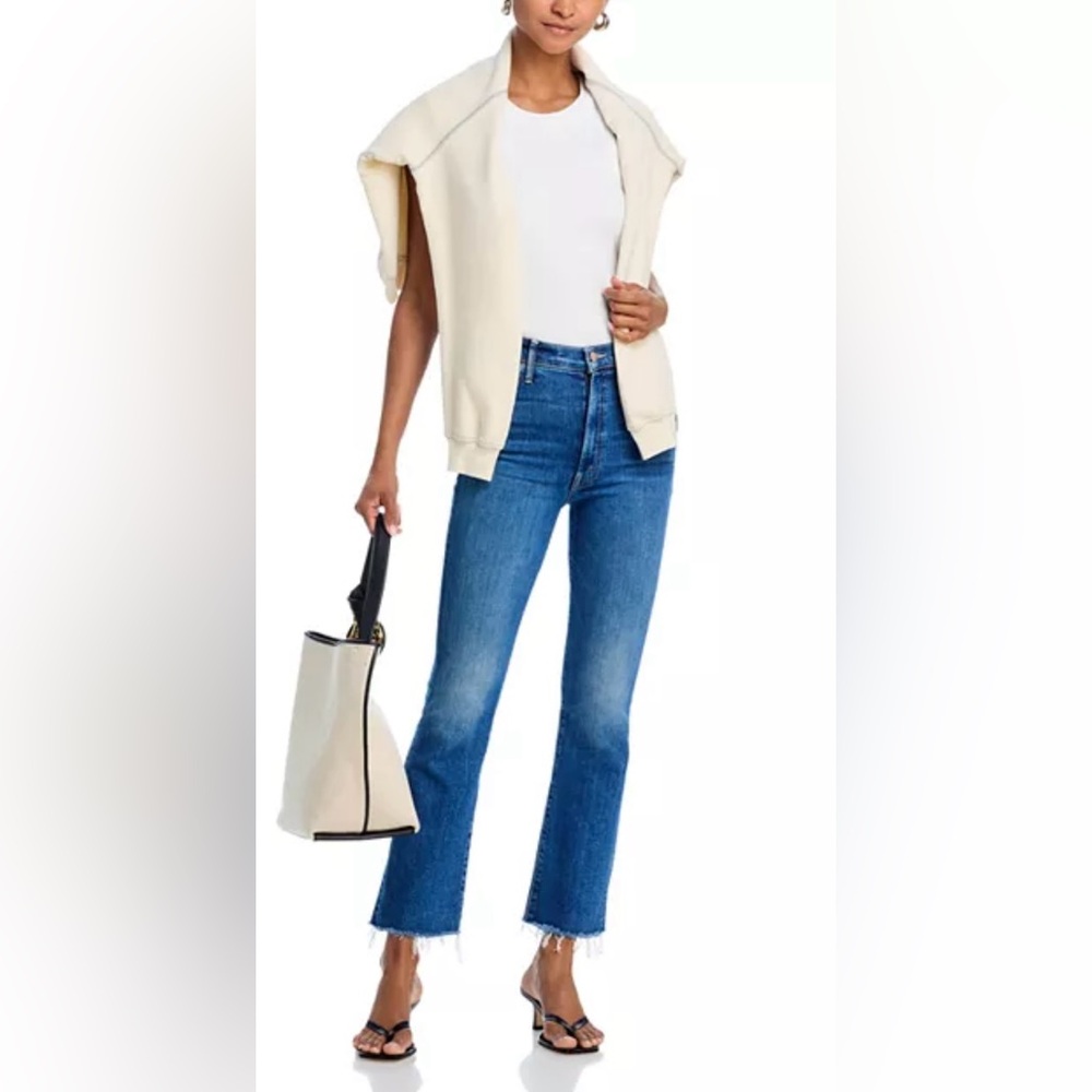 MOTHER Light Blue The Hustler Ankle Fray